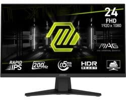 MSI MAG 244F - Full HD Gaming Monitor - Rapid IPS - 200hz - 24 inch