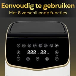 AG Airfryer XXL Premium - Wit- Luchtfriteuse - Anti-aanbak - Tot 8 personen- Vaatwasserbestendig - Met Receptenboek - Extreem Stil- Snelkooktechnologie - Digitaal Display - Tot 200°C - 8 Voorgeprogrammeerde standen. 7.5L — thumbnail 8