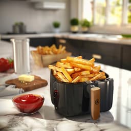 AG5200 Airfryer - Zwart - Compact - tot 4 Personen - 4 Liter - Anti-aanbak - Uitneembare Bak - Vaatwasserbestendig - Met Receptenboek - Stil- Snelkooktechnologie - — thumbnail 17