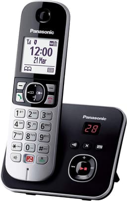 Draadloze Vaste Telefoon - DECT Telefoon - Storende Oproepen Blokkeren - Schokbestendig Ontwerp - 120 nummers telefoonboek - Zwart — thumbnail 3