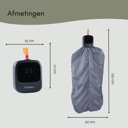 Caryota Mini Condensdroger - Reisdroger Voor Studenten & Kamperen - Antibacterieel - Tot 2.5 kg - Compacte Wasdroogcombinatie 450W - Kamer Verwarming — thumbnail 4