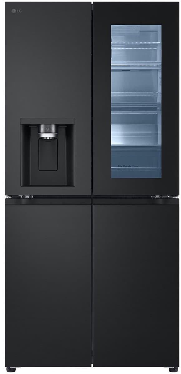 Lg GMG861EPAE - Amerikaanse Koelkast - 179cm hoog - zwart- Instaview glazen deur - 4 deurs — afbeelding 1