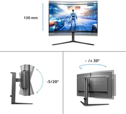 Philips Evnia 32M2C5500W - QHD Curved Gaming Monitor - 240hz - 32 Inch — thumbnail 6