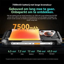 Blackview BL7000 Robuuste Smartphone 5G - 6.78 inch - Android 15 - 24GB RAM - 256GB ROM - 50MP Camera - 7500mAh met 33W Adapter - IP68 Waterdicht - NFC OTG GPS FM - Zwart — thumbnail 8