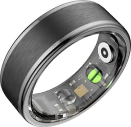 Kuno Smart Ring - Slimme ring - Smart Wearable - Health Ring - Slaap Tracker - Hartslagmeter - Stappenteller - Fitness en Activiteiten Tracker - Calorieen Bijhouden - Geen Abbonement - Waterdicht - voor Mannen en Vrouwen - Zwart - Maat #11 — thumbnail 2