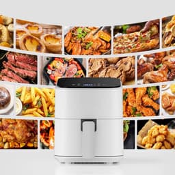 RONN® Mini Airfryer - Airfryer - Airfryer Klein - Wit - ‎‎26cm x 21cm x 28cm — thumbnail 7