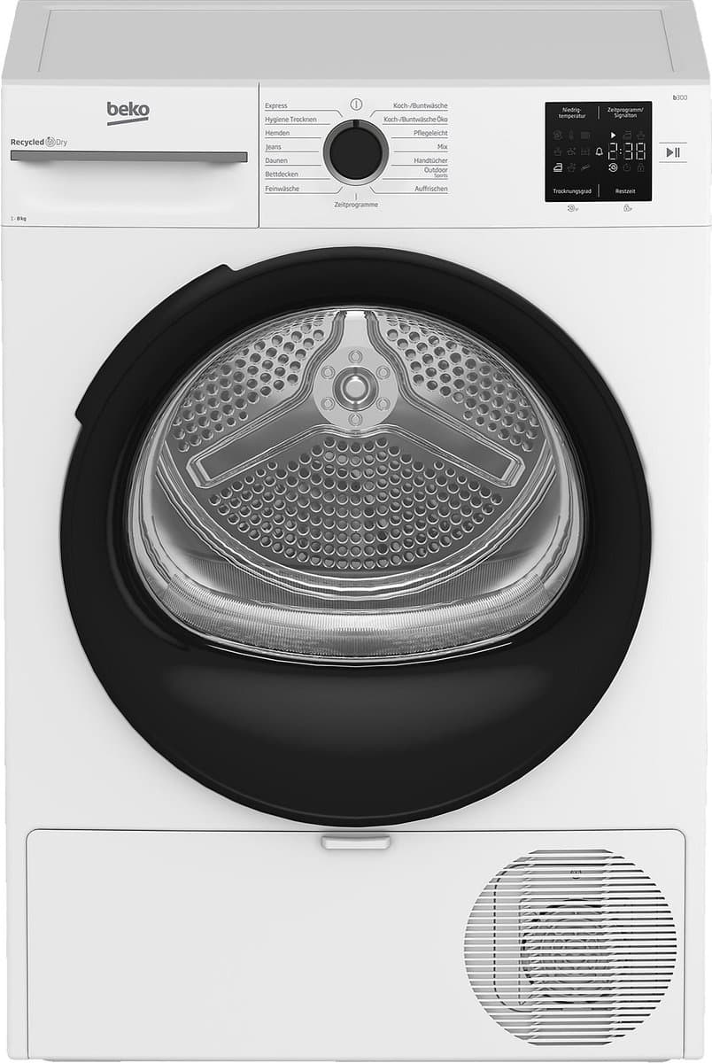 Beko BMS3T382CW | Warmtepompdroger | 8 kg | C | Taaldisplay Duits — afbeelding 1