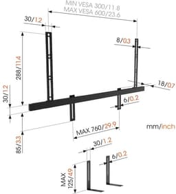 Vogel’s Sound 3550 Dolby Atmos - Sonos Arc (Ultra) & universele Soundbar beugel — thumbnail 15