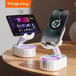 Smartphonehouder met luidspreker Kinglucky ZJ-016 Wit 5W — thumbnail 2
