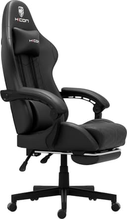 HICON® Gamestoel – Gamestoel met voetsteun - Gamestoel voor PC & Console – Verstelbaar | Lambeth - Zwart — thumbnail 15