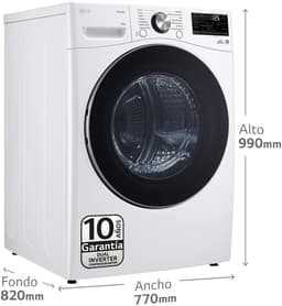 LG RH18U8AVCW warmtepompdroger 18 kg met Dual Inverter Heat Pump - AI Dry en Sensor Dry voor energiezuinig en gelijkmatig drogen - Auto Cleaning Condenser en EcoHybrid. ThinQ slimme bediening. Energieklasse A+++ — thumbnail 6