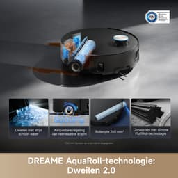 Dreame Aqua 10 Ultra Roller Complete Black – Robotstofzuiger met dweilfunctie – 30.000Pa Zuigkracht – AquaRoll™ & ThermoHub™ 100°C zelfreiniging – Tapijtveilig & slim Omnesight™ 2.0 navigatie – Voor harde vloeren & drempels — thumbnail 15