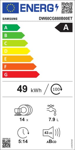 Samsung DW60CG880B00ET vaatwasser Volledig ingebouwd 14 couverts — thumbnail 2