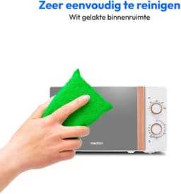 MEDION Magnetron (houtlook, 20 liter, 700 watt, spiegelende deur, 5 vermogensstanden, ontdooifunctie, timer, MD10596) wit — thumbnail 16