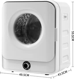 Merax Mini Droger 3KG - Wasdroger met Wandmontage - Luchtafvoerdroger - Wit — thumbnail 6