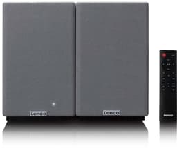 Lenco Hifi Speaker - Boekenplank speakers met Bluetooth - 80W - 2 stuks - Stereo set - SPB-240BKGY - Zwart/Grijs — thumbnail 2