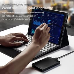 VIN® Externe Harde Schijf Extern 500GB Ultra Slim Draagbare Harde Schijf USB kabel HDD Opslag Compatibel voor PC, Mac, Laptop, Xbox, Xbox One, PS4 (Zwart) HD-006 - 500GB - Zwart — thumbnail 3