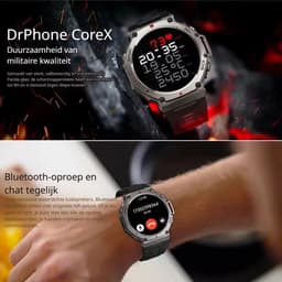 DrPhone CoreX Pro Tactical – Militair GPS Smartwatch – AMOLED – GPS GNSS – 10ATM Waterdicht – Bluetooth Bellen – Horloge Heren - NL Versie — thumbnail 14