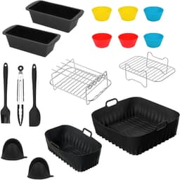YONO Accessoires Set - geschikt voor Philips Dual Basket Airfryer - 5000 - 3000 series - 18in1 — thumbnail 1