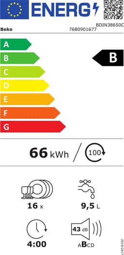 Beko BDIN38650C - CornerIntense® - Inbouwvaatwasser — thumbnail 3