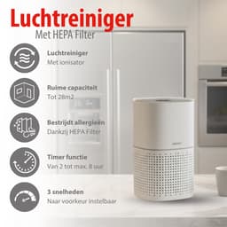 alpina Luchtreiniger met Ionisator - Air Purifier met HEPA Filter H11 - CADR: 240 m³/h - Air Cleaner voor Ruimtes tot 28 m² — thumbnail 2