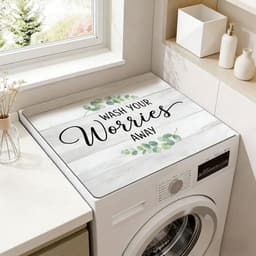 Wasmachine Droger Mat - Apparaat Beschermer - Apparaten Beschermen - Waterabsorberend Antislip - 60 x 50 cm - Groen Blad Patroon — thumbnail 7