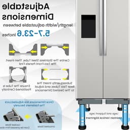 Verstelbare wasmachine standaard voor hoge belasting tot 300 kg - Geschikt voor wasmachines en drogers, hoogte 40-60 cm — thumbnail 5