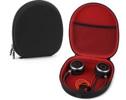 ONF3 - Draagtas voor hoofdtelefoon - Beschermende harde case - Zwart - Compatibel met Jabra en Plantronics - Oplader opslag - Ideaal voor onderweg