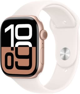 Apple Watch Series 10 - Wifi - 46mm - Rose Goudkleurig Aluminium Case met Light Blush Sportbandje - M/L — thumbnail 5