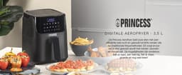 Princess Digitale Airfryer Deluxe XXL 182060 – Heteluchtfriteuse - 5.5 liter - 8 voorgeprogrammeerde programma’s - Inclusief airfryer mandje - RVS — thumbnail 11