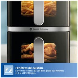 Philips 4000 Series Dual-Stacked Dubbele Airfryer – NA461/00 - 2 Lades (Sync) – 10 L – Tot 6 Personen – Bespaart 45% Ruimte — thumbnail 17