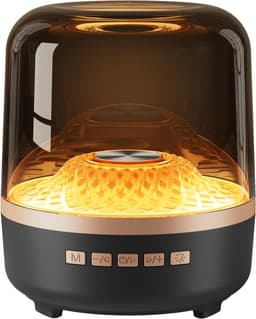 Bluetooth-luidspreker - Subwoofer - Met lichteffecten - 11 x 13 cm - RGB-verlichting - Geluidskwaliteit in hoge definitie - Draagbaar draadloos ontwerp - Ondersteunt TWS-koppeling - Geschikt voor thuis, feesten, buiten, reizen, strand - Zwart — thumbnail 1