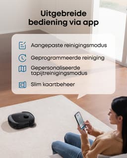 eufy Robotstofzuiger Omni E25, HydroJet dweilsysteem, 20.000 Pa zuigkracht, DuoSpiral borstels die ontklitten, CornerRover arm voor het schoonmaken van hoeken, alles-in-één station, voor gezinnen met huisdieren en kinderen. — thumbnail 9