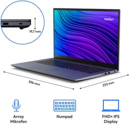 MEDION Avantum 17 E1e 43,9 cm (17,3 inch) Full HD-laptop (Core i3-N305, 8 GB DDR4 RAM, 512 GB SSD, wifi, Bluetooth, Windows 11 Home) — thumbnail 8