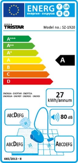 Tristar SZ-1920 - Stofzuiger 800W - 2L Capaciteit - 5M snoerlengte - Compact en lichtgewicht — thumbnail 4