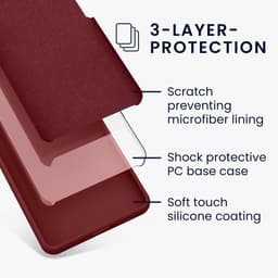 kwmobile telefoonhoesje geschikt voor Google Pixel 9a - Hoesje met siliconen coating - Smartphone case in wijnrood — thumbnail 8