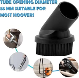 Stofzuiger Borstel - 2 stuks - Meubelborstel - Ronde kwast - 35 mm Diameter - Geschikt voor Philips, AEG, Bosch, Siemens, Miele, Panasonic, Rowenta - Universele Borstel Accessoires Stofzuiger - Voor de Meeste Stofzuigers — thumbnail 4