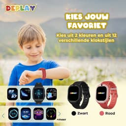 DEPLAY 4G KidsWatch Explorer - GPS Horloge Kind - Smartwatch Kinderen - Kinderhorloge - Smartwatch Kind - Kinder Smartwatch – Rood — thumbnail 4