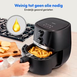 MEDION E20 L Airfryer (heteluchtfriteuse, 3,2 liter frituurmand, ca. 1400 watt, eenvoudige bediening, olievrij frituren, 30 min timer, oververhittingsbescherming, MD10711) zwart — thumbnail 14