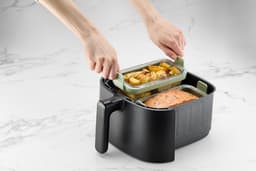 Lékué Airfryer Ovenschaal Rechthoek - Set 2-delig - Glas - Transparent — thumbnail 6