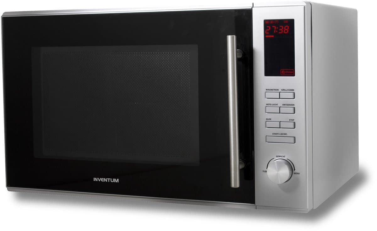 Inventum MN305C Combimagnetron - 30L - 900W - Hetelucht- en grillfunctie - 10 kookprogramma's - 4 combistanden - Ontdooifunctie - Kinderslot - Zilver — afbeelding 1