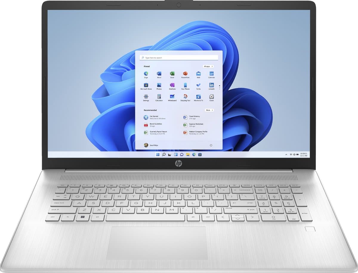 HP 17-cp1275nd AMD Ryzen™ 5 5625U Laptop 43,9 cm (17.3") Full HD 8 GB DDR4-SDRAM 512 GB SSD Wi-Fi 5 (802.11ac) Windows 11 Home Zilver — afbeelding 1