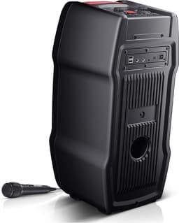 Party speaker met microfoon - Karaoke set - bluetooth - 13 speeltijd - super bass - LED lichteffecten — thumbnail 5