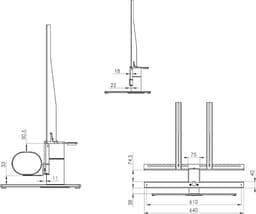 Cavus Draaibare Tv voet geschikt voor Sonos Arc Soundbar & televisie - max 30kg — thumbnail 8