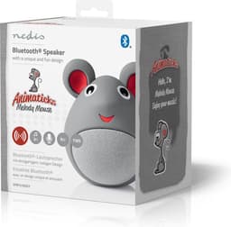 Nedis Bluetooth®-Speaker - Maximale batterijduur: 3 uur - Handheld Ontwerp - 9 W - Mono - Ingebouwde microfoon - Koppelbaar - Animaticks Melody Mouse - Grijs — thumbnail 9