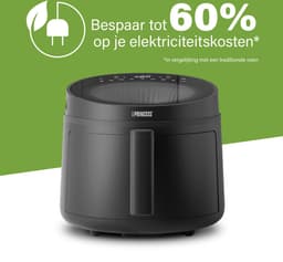 Princess 182270 Airfryer XL - Cyclonic Vision - 5L Heteluchtfriteuse - PFAS vrij - Skylight Kijkvenster en Digitaal Display - 8 Programma's en 1500W - Inclusief Grillrek en Shake Reminder - 182270 — thumbnail 9