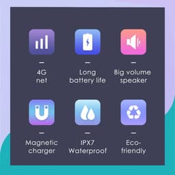 DrPhone ZONE5 – 4G Smartwatch Met Mobiele App Voor Kinderen – GPS Locatie Traceren – Mobiele App – Waterdicht – Hartslagtracking – Slaapmonitoring – Belfunctie - Zwart — thumbnail 13