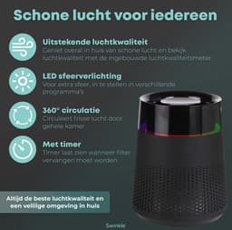 Swinkle Aurora Luchtreiniger - Air Purifier met LED Verlichting en HEPA Filter — thumbnail 4