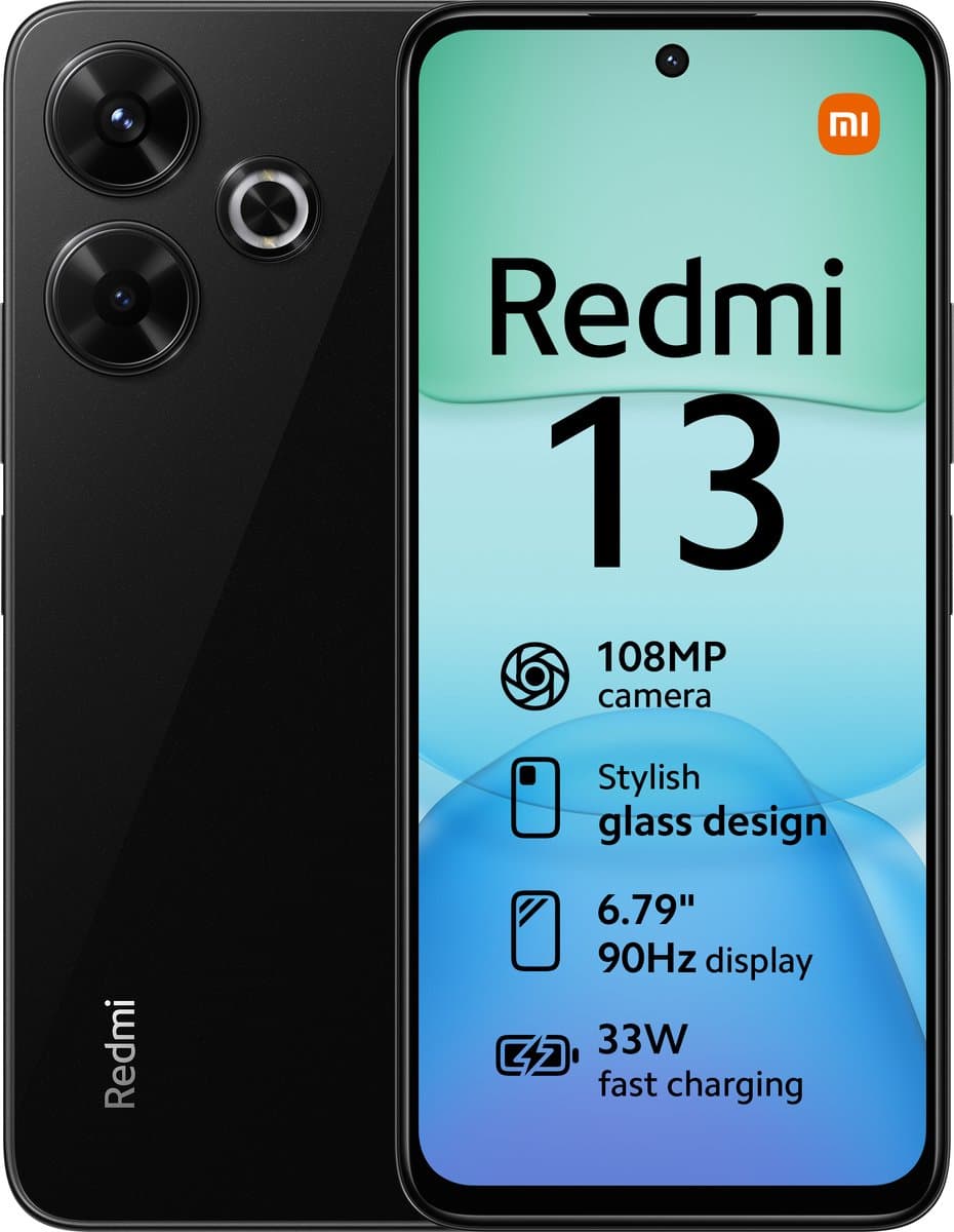 Xiaomi Redmi 13 - 6GB/128GB - Midnight Zwart — afbeelding 1
