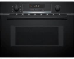 Bosch CMA585GB1 - Serie 6 - Inbouwmagnetron met heteluchtfunctie - 60x45 cm - 44 l - Zwart - Eenvoudig te reinigen met hydrolyse